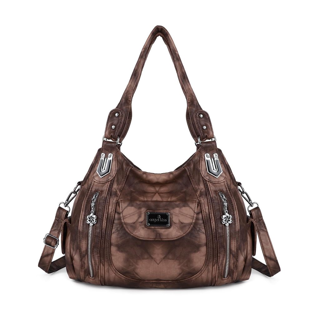Purses, Large Shoulder Bag Hobo Tote Purse Mutipocket Faux Leather :')